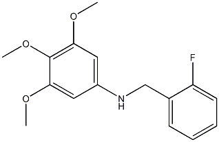 N-[(2-fluorophenyl)methyl]-3,4,5-trimethoxyaniline Struktur