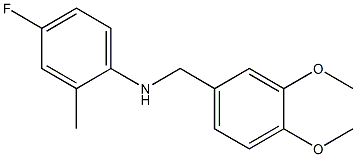 N-[(3,4-dimethoxyphenyl)methyl]-4-fluoro-2-methylaniline Struktur