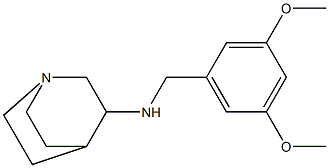 N-[(3,5-dimethoxyphenyl)methyl]-1-azabicyclo[2.2.2]octan-3-amine Struktur