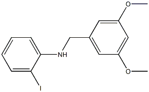 N-[(3,5-dimethoxyphenyl)methyl]-2-iodoaniline Struktur