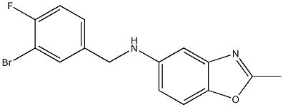 N-[(3-bromo-4-fluorophenyl)methyl]-2-methyl-1,3-benzoxazol-5-amine Struktur