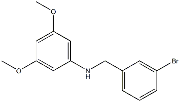 N-[(3-bromophenyl)methyl]-3,5-dimethoxyaniline Struktur