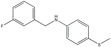 N-[(3-fluorophenyl)methyl]-4-(methylsulfanyl)aniline Struktur