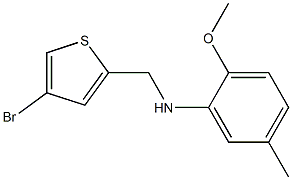 N-[(4-bromothiophen-2-yl)methyl]-2-methoxy-5-methylaniline Struktur