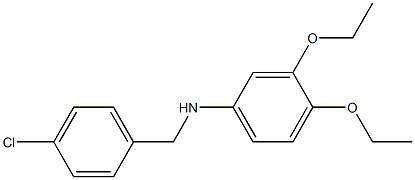 N-[(4-chlorophenyl)methyl]-3,4-diethoxyaniline Struktur