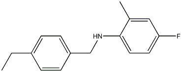 N-[(4-ethylphenyl)methyl]-4-fluoro-2-methylaniline Struktur