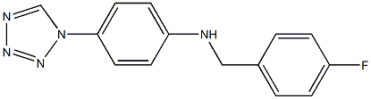 N-[(4-fluorophenyl)methyl]-4-(1H-1,2,3,4-tetrazol-1-yl)aniline Struktur