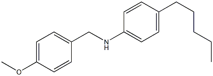 N-[(4-methoxyphenyl)methyl]-4-pentylaniline Struktur