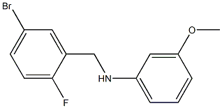 N-[(5-bromo-2-fluorophenyl)methyl]-3-methoxyaniline Struktur