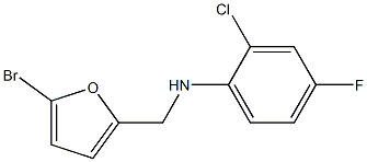 N-[(5-bromofuran-2-yl)methyl]-2-chloro-4-fluoroaniline Struktur