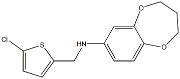 N-[(5-chlorothiophen-2-yl)methyl]-3,4-dihydro-2H-1,5-benzodioxepin-7-amine Struktur