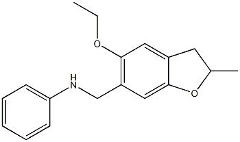 N-[(5-ethoxy-2-methyl-2,3-dihydro-1-benzofuran-6-yl)methyl]aniline Struktur