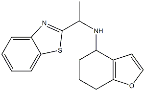 N-[1-(1,3-benzothiazol-2-yl)ethyl]-4,5,6,7-tetrahydro-1-benzofuran-4-amine Struktur