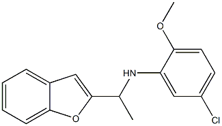 N-[1-(1-benzofuran-2-yl)ethyl]-5-chloro-2-methoxyaniline Struktur