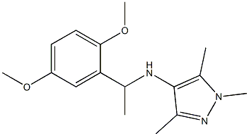 N-[1-(2,5-dimethoxyphenyl)ethyl]-1,3,5-trimethyl-1H-pyrazol-4-amine Struktur