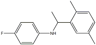 N-[1-(2,5-dimethylphenyl)ethyl]-4-fluoroaniline Struktur