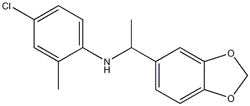 N-[1-(2H-1,3-benzodioxol-5-yl)ethyl]-4-chloro-2-methylaniline Struktur