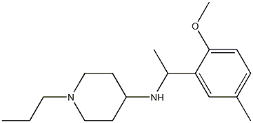 N-[1-(2-methoxy-5-methylphenyl)ethyl]-1-propylpiperidin-4-amine Struktur