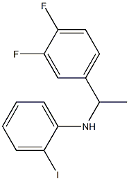 N-[1-(3,4-difluorophenyl)ethyl]-2-iodoaniline Struktur