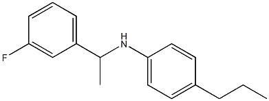 N-[1-(3-fluorophenyl)ethyl]-4-propylaniline Struktur