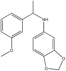 N-[1-(3-methoxyphenyl)ethyl]-2H-1,3-benzodioxol-5-amine Struktur