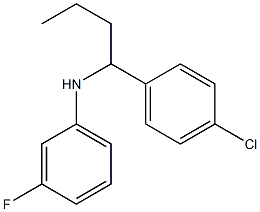 N-[1-(4-chlorophenyl)butyl]-3-fluoroaniline Struktur