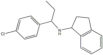 N-[1-(4-chlorophenyl)propyl]-2,3-dihydro-1H-inden-1-amine Struktur