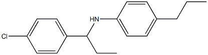 N-[1-(4-chlorophenyl)propyl]-4-propylaniline Struktur