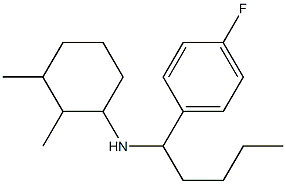 N-[1-(4-fluorophenyl)pentyl]-2,3-dimethylcyclohexan-1-amine Struktur