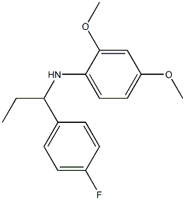 N-[1-(4-fluorophenyl)propyl]-2,4-dimethoxyaniline Struktur