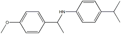 N-[1-(4-methoxyphenyl)ethyl]-4-(propan-2-yl)aniline Struktur