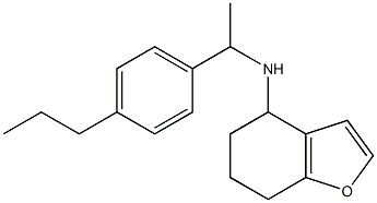 N-[1-(4-propylphenyl)ethyl]-4,5,6,7-tetrahydro-1-benzofuran-4-amine Struktur