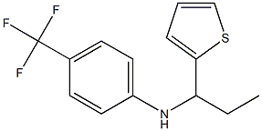 N-[1-(thiophen-2-yl)propyl]-4-(trifluoromethyl)aniline Struktur