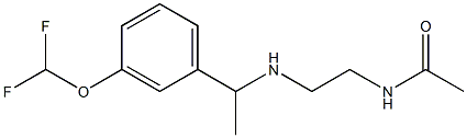 N-[2-({1-[3-(difluoromethoxy)phenyl]ethyl}amino)ethyl]acetamide Struktur