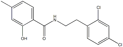 N-[2-(2,4-dichlorophenyl)ethyl]-2-hydroxy-4-methylbenzamide Struktur