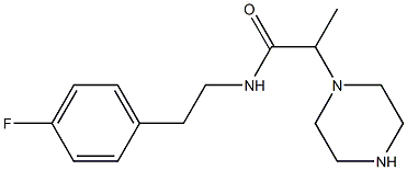 N-[2-(4-fluorophenyl)ethyl]-2-(piperazin-1-yl)propanamide Struktur