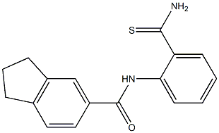 N-[2-(aminocarbonothioyl)phenyl]indane-5-carboxamide Struktur