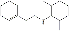 N-[2-(cyclohex-1-en-1-yl)ethyl]-2,6-dimethylcyclohexan-1-amine Struktur