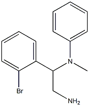 N-[2-amino-1-(2-bromophenyl)ethyl]-N-methyl-N-phenylamine Struktur