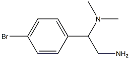 N-[2-amino-1-(4-bromophenyl)ethyl]-N,N-dimethylamine Struktur