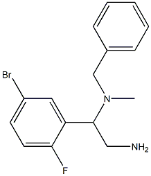 N-[2-amino-1-(5-bromo-2-fluorophenyl)ethyl]-N-benzyl-N-methylamine Struktur