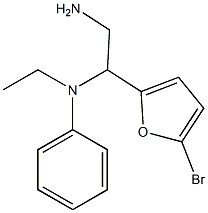 N-[2-amino-1-(5-bromo-2-furyl)ethyl]-N-ethyl-N-phenylamine Struktur