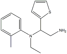 N-[2-amino-1-(thiophen-2-yl)ethyl]-N-ethyl-2-methylaniline Struktur