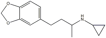 N-[3-(1,3-benzodioxol-5-yl)-1-methylpropyl]-N-cyclopropylamine Struktur