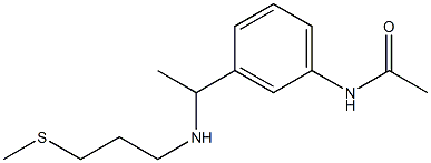 N-[3-(1-{[3-(methylsulfanyl)propyl]amino}ethyl)phenyl]acetamide Struktur