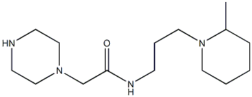 N-[3-(2-methylpiperidin-1-yl)propyl]-2-(piperazin-1-yl)acetamide Struktur