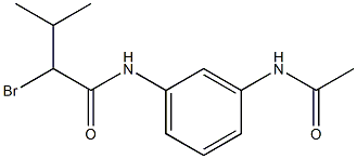 N-[3-(acetylamino)phenyl]-2-bromo-3-methylbutanamide Struktur