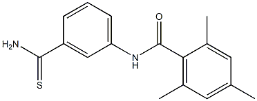 N-[3-(aminocarbonothioyl)phenyl]-2,4,6-trimethylbenzamide Struktur