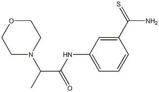 N-[3-(aminocarbonothioyl)phenyl]-2-morpholin-4-ylpropanamide Struktur