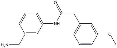 N-[3-(aminomethyl)phenyl]-2-(3-methoxyphenyl)acetamide Struktur